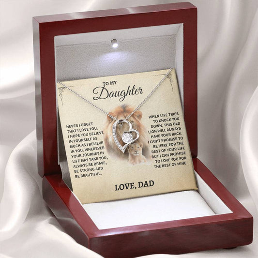 Daughter Gift- Forever Love Heart Necklace