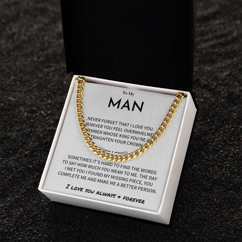 Gift for my My Man-Cuban Link Chain