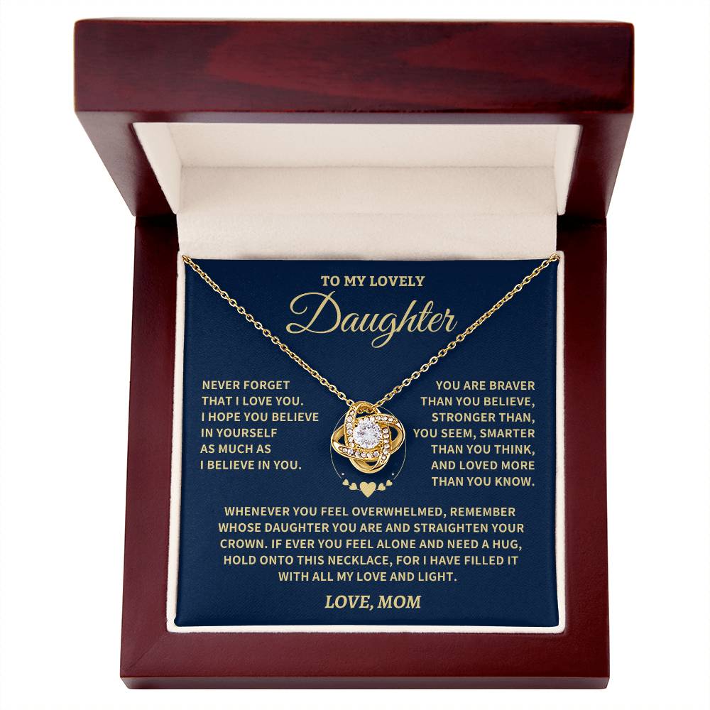 Jewelry Daughter Gift-Never Forget-From Mom