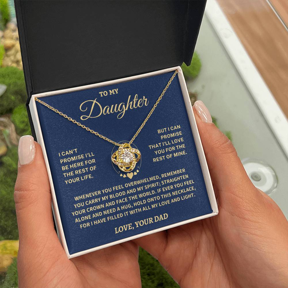 Jewelry Daughter Gift- Straighten Your Crown - Love Knot Necklace