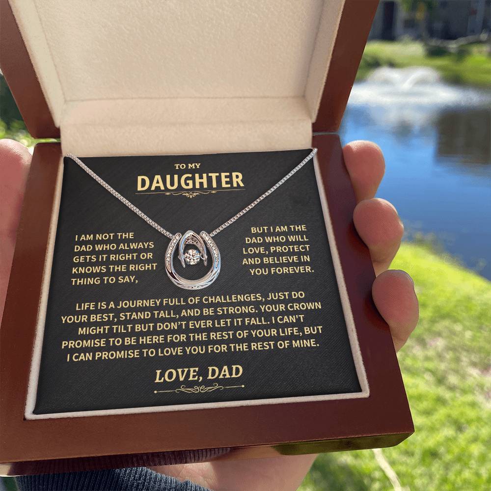 Jewelry Gift For Daughter From Dad- Horse Shoe Necklace Gift For Daughter From Dad- Horse Shoe Necklace