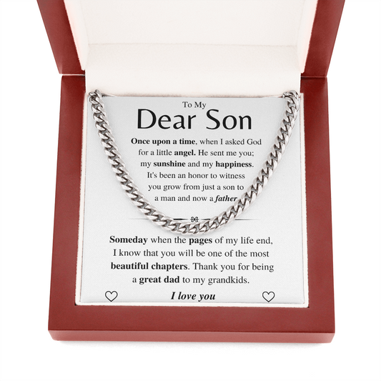 Great Dad - Father's Day Gift - Cuban Chain Link - Family Love Tree