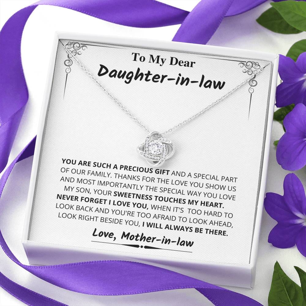 Jewelry Daughter-in-law gift- Your Sweetness Touches My Heart- From Mom