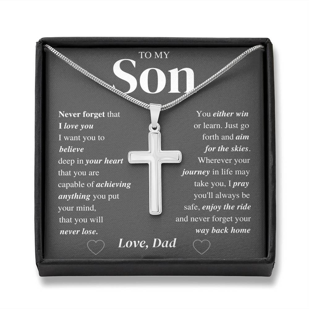 Jewelry Enjoy the ride; Son Cross Necklace Gift