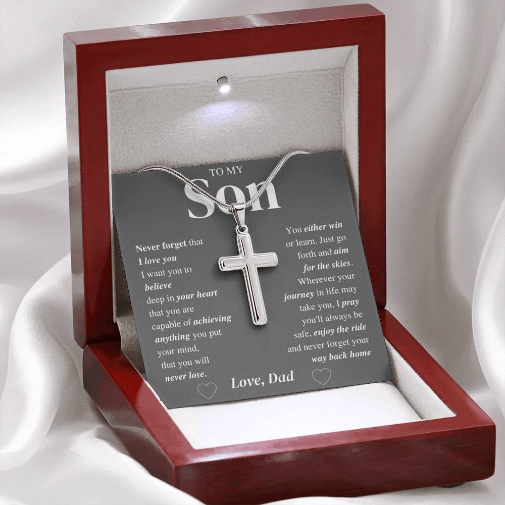 Jewelry Enjoy the ride; Son Cross Necklace Gift