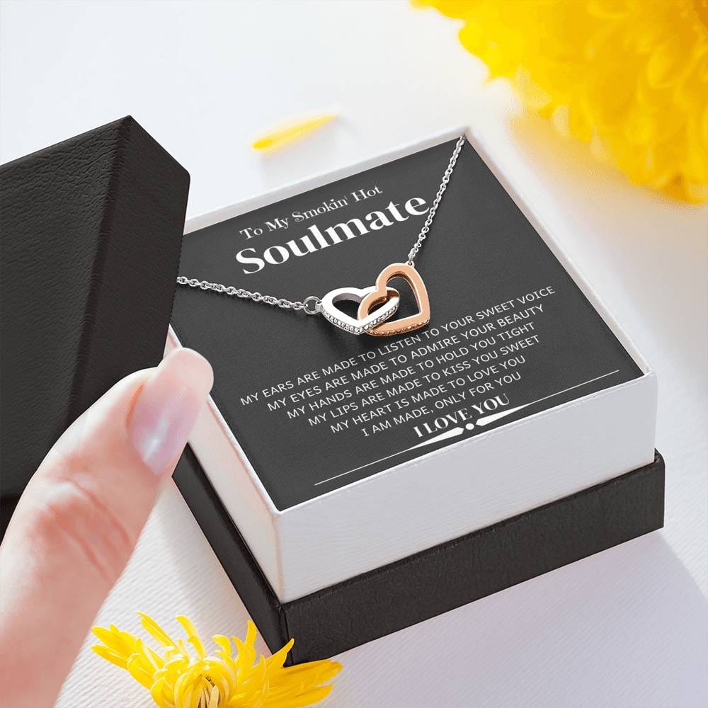 Jewelry I Am Made Only For You, Smokin' Hot Soulmate; Interlocking Hearts Necklace