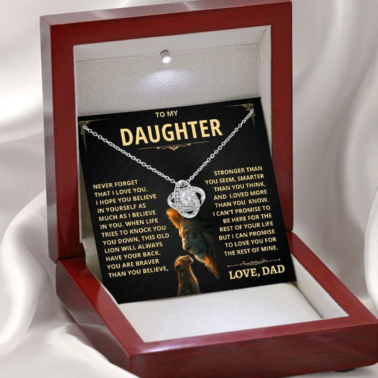 Jewelry Beautiful Daughter Gift, "This old lion will always have your back"