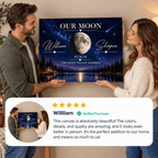 canvas Personalized Our Moon Canvas | Custom Couple Names & Wedding Date | Romantic Night Sky Anniversary Wall Art Gift Personalized Our Moon Canvas | Custom Couple Names & Wedding Date | Romantic Night Sky Anniversary Wall Art Gift