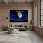 canvas Personalized Our Moon Canvas | Custom Couple Names & Wedding Date | Romantic Night Sky Anniversary Wall Art Gift Personalized Our Moon Canvas | Custom Couple Names & Wedding Date | Romantic Night Sky Anniversary Wall Art Gift