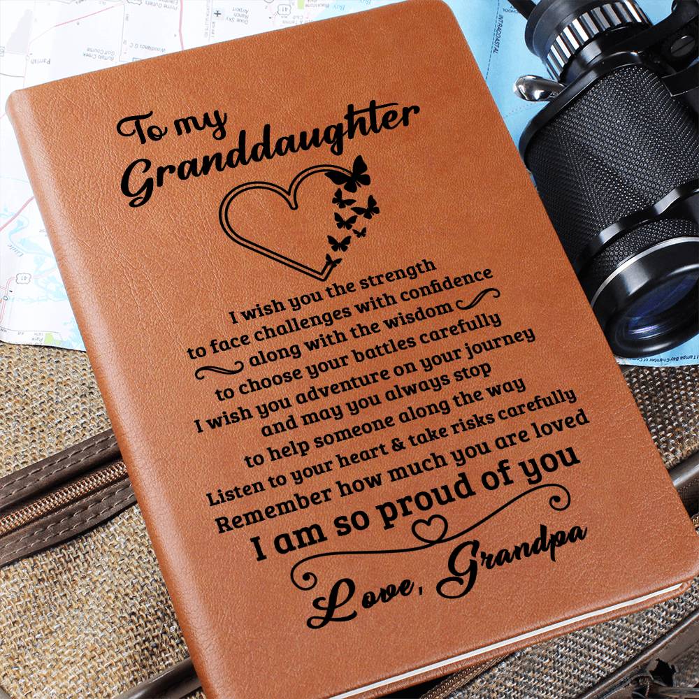 Jewelry Granddaughter Gift From Grandpa, "Proud of You", Graphic Journal