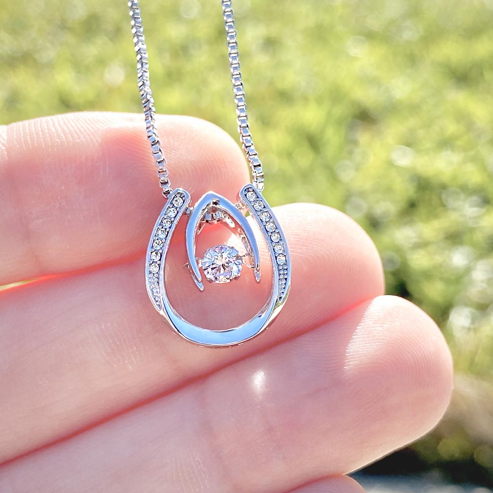 Daughter Gift- An Angel- Horseshoe Necklace