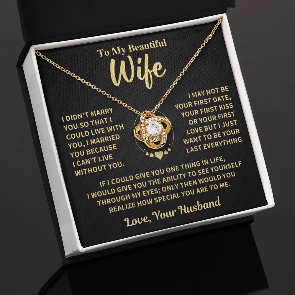 Jewelry Wife Gift-Love Knot Necklace