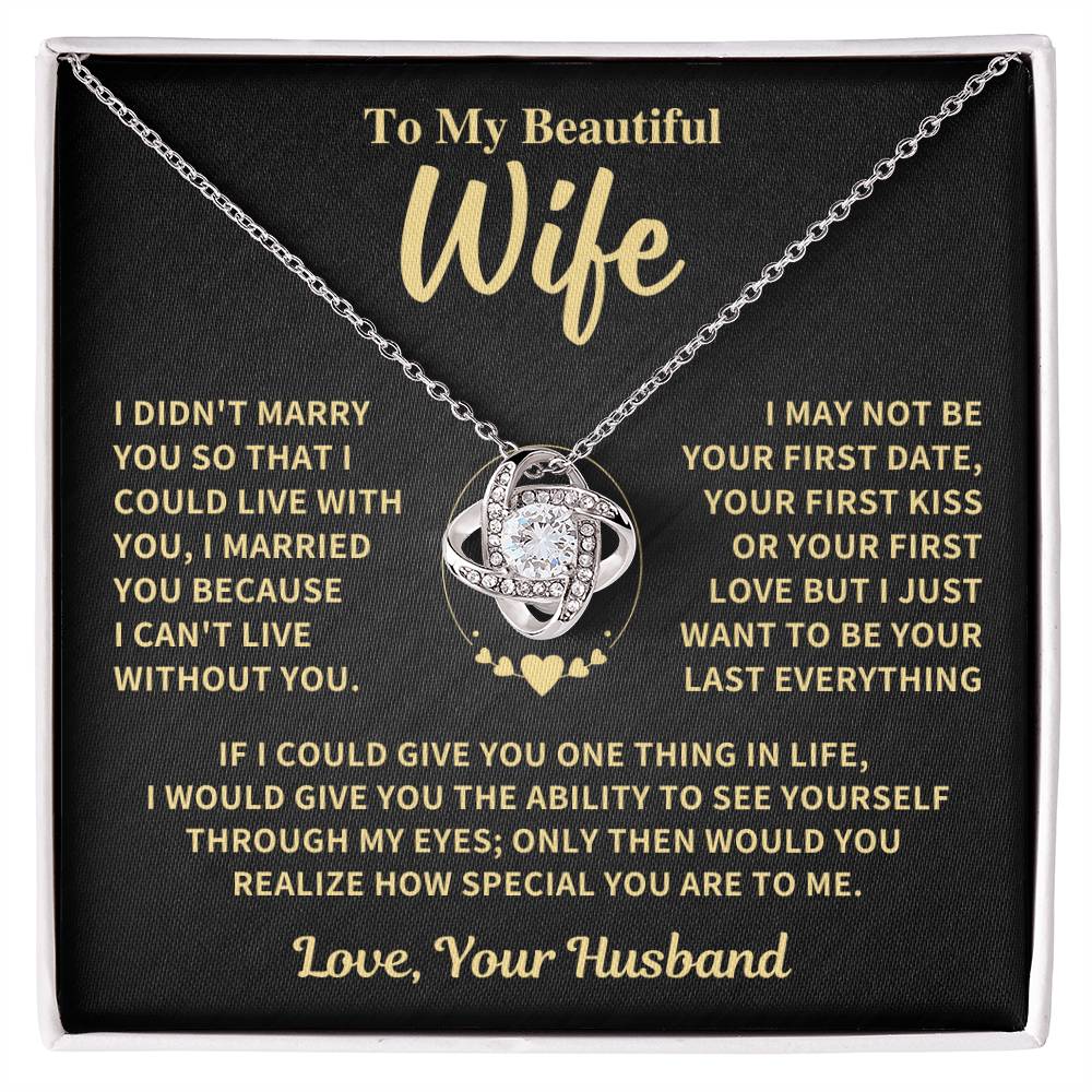 Jewelry Wife Gift-Love Knot Necklace