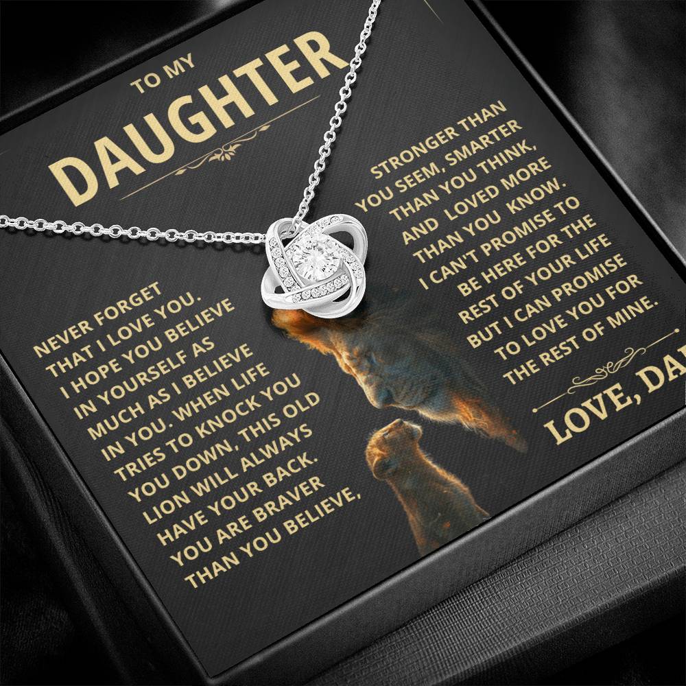 Jewelry Beautiful Daughter Gift, "This old lion will always have your back"