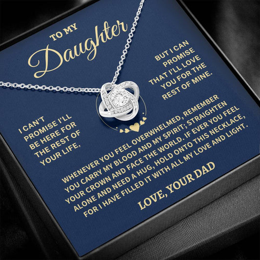 Daughter Gift- Straighten Your Crown - Love Knot Necklace