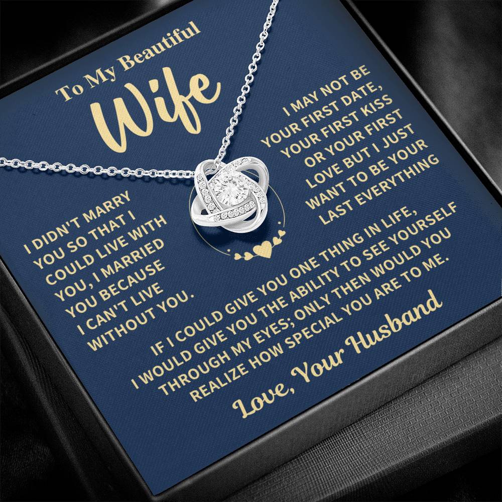 Jewelry Wife Gift-love Knot Necklace-From Husband