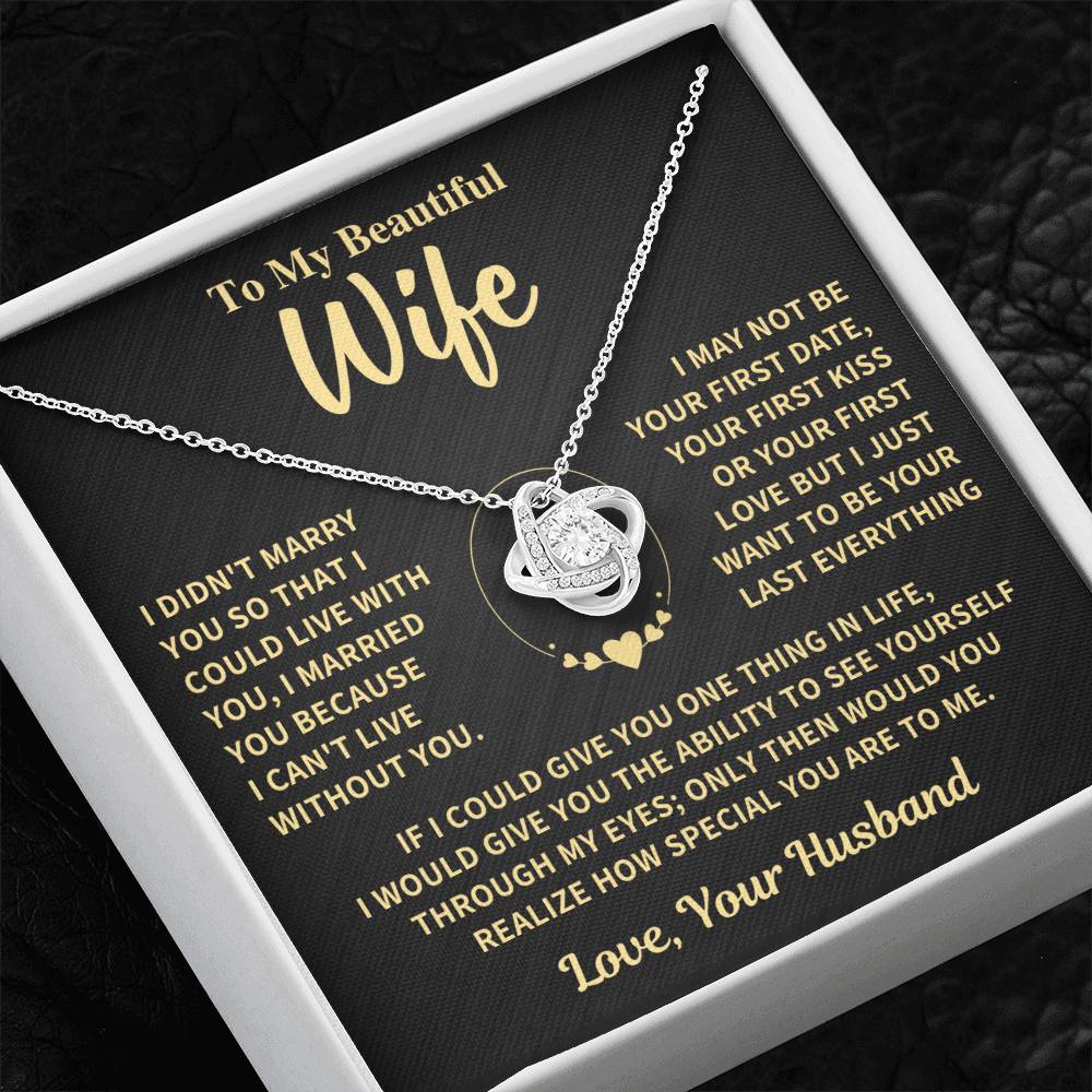 Jewelry Wife Gift-Love Knot Necklace