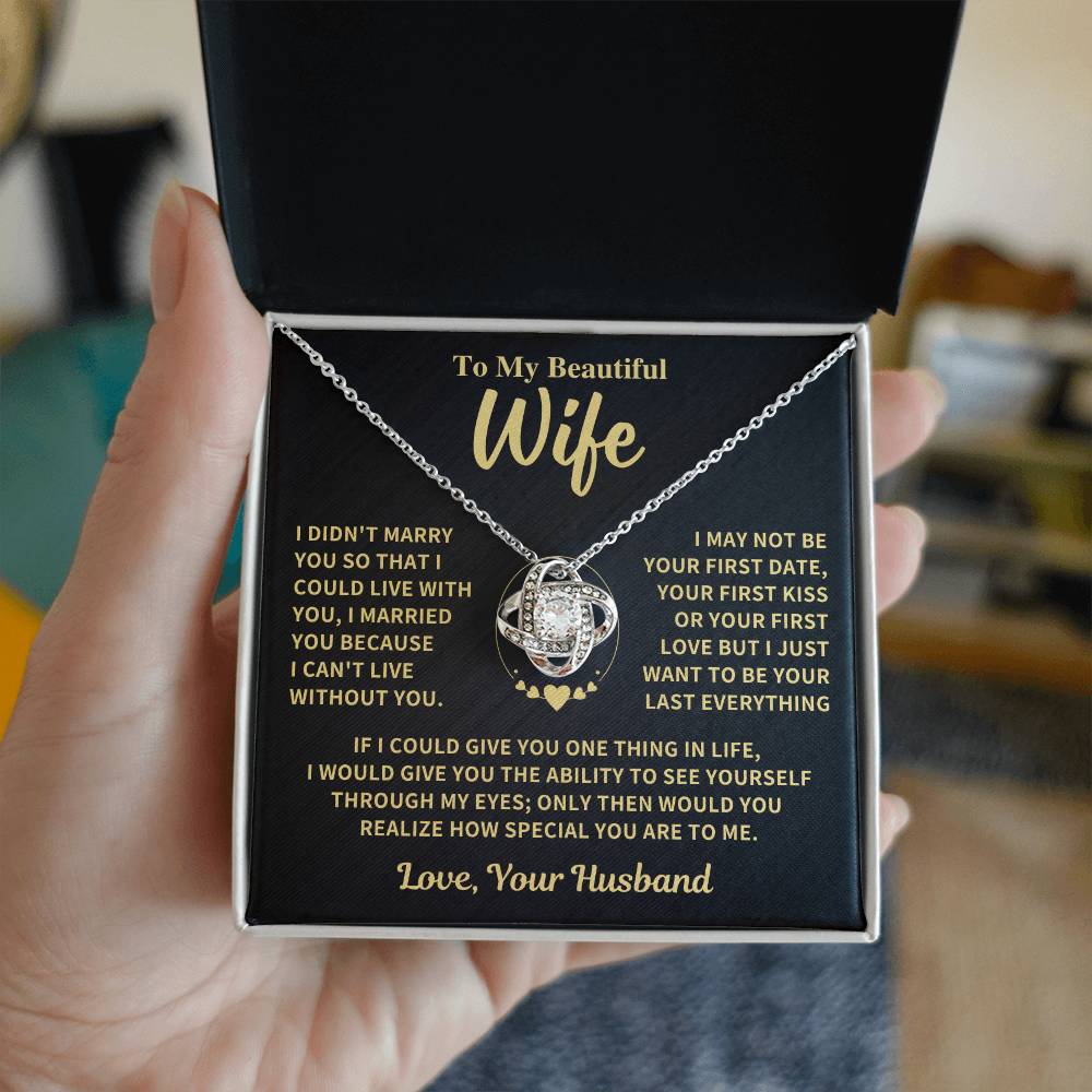 Jewelry Wife Gift-Love Knot Necklace