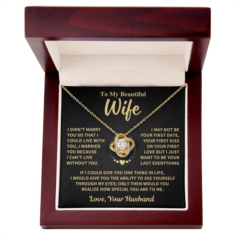 Jewelry Wife Gift-Love Knot Necklace