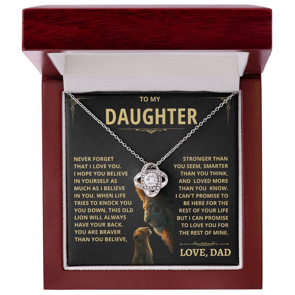 Jewelry Beautiful Daughter Gift, "This old lion will always have your back"