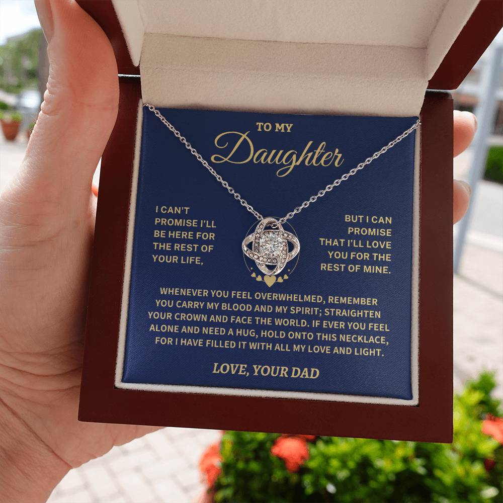 Daughter Gift- Straighten Your Crown - Love Knot Necklace