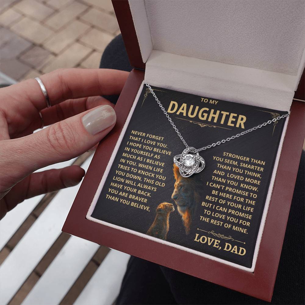 Jewelry Beautiful Daughter Gift, "This old lion will always have your back"