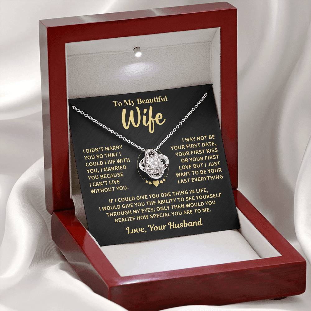 Jewelry Wife Gift-Love Knot Necklace