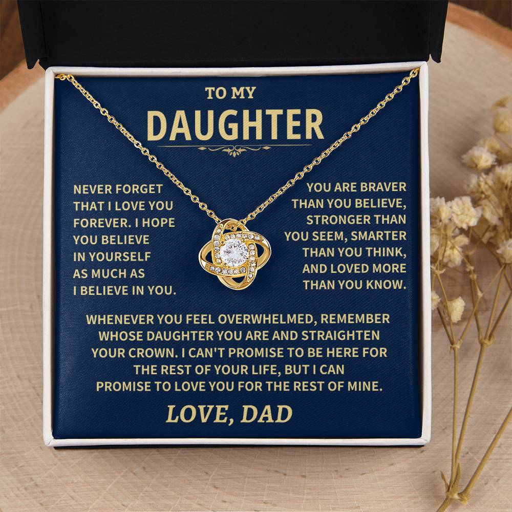 Jewelry Beautiful Daughter Gift, From Dad. "Straighten Your Crown"