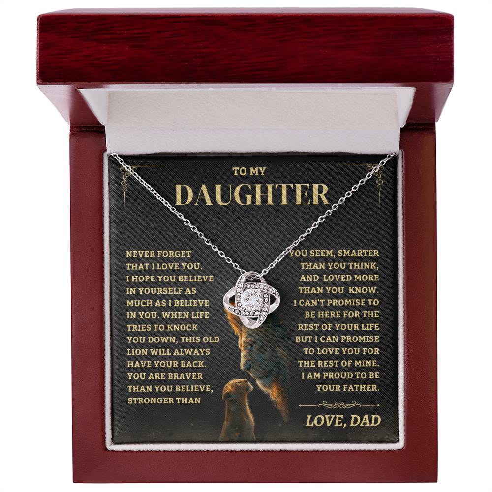 Jewelry Beautiful Daughter Gift, "I am proud to be your father"