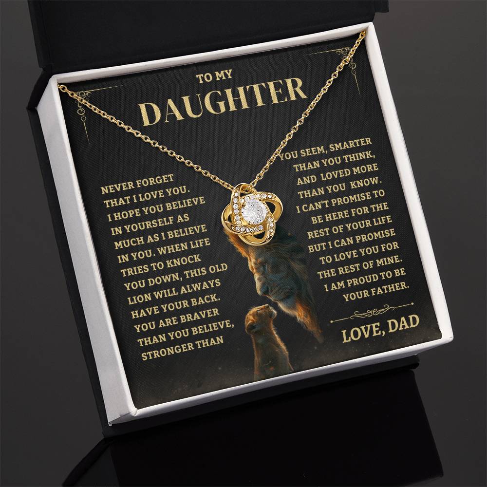 Jewelry Beautiful Daughter Gift, "I am proud to be your father"