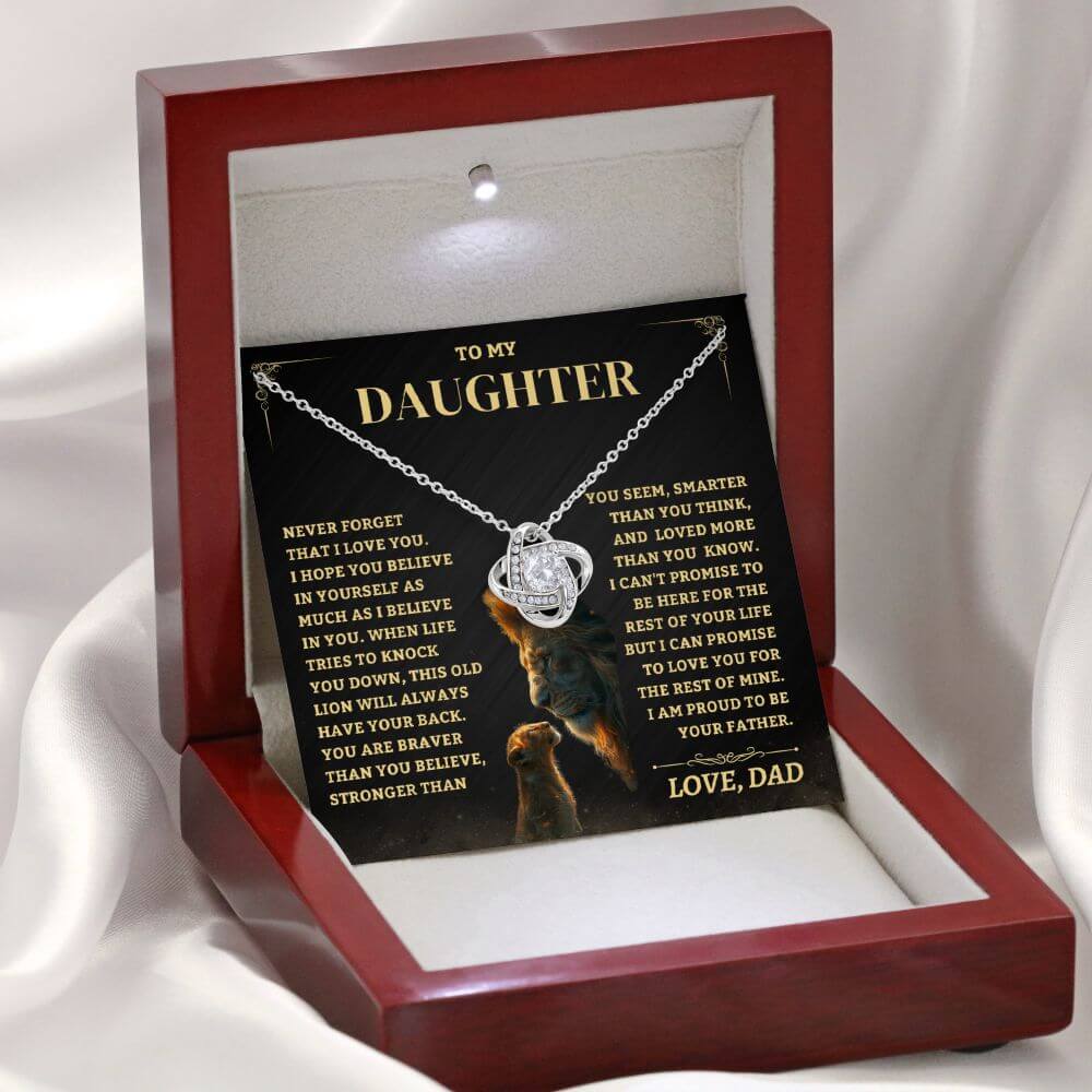 Jewelry Beautiful Daughter Gift, "I am proud to be your father"