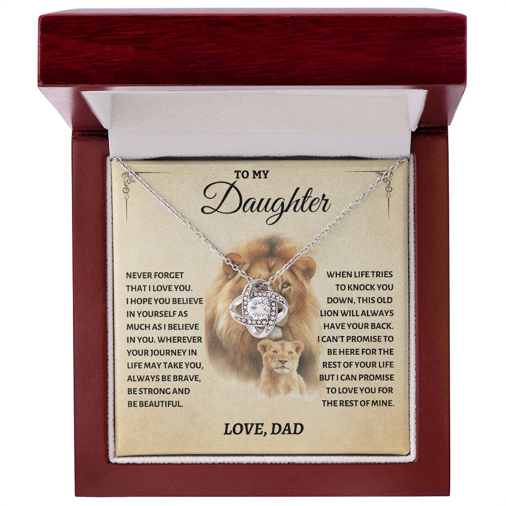 Jewelry Beautiful Gift For Daughter From Dad, "This Old Lion"