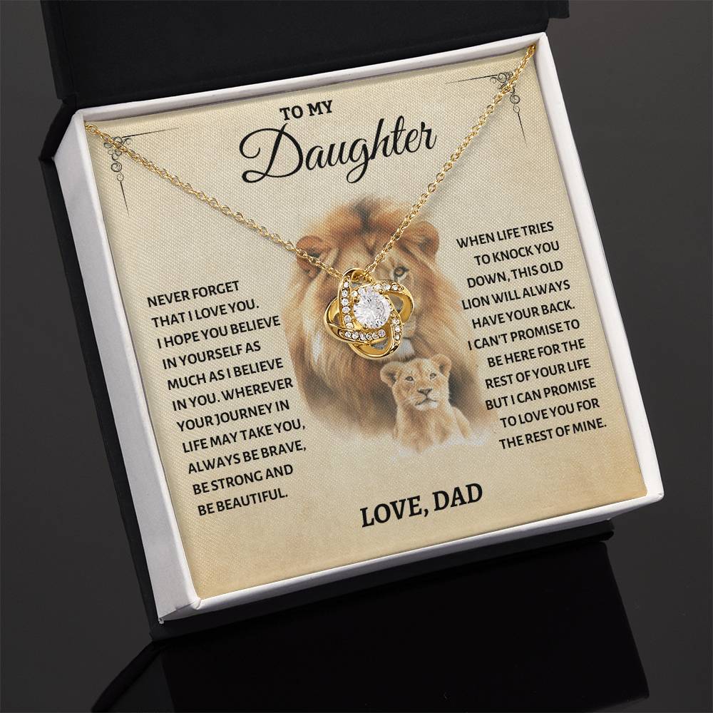 Jewelry Beautiful Gift For Daughter From Dad, "This Old Lion"