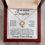 Jewelry Bonus Daughter Gift,"Forever & Always", Knot Necklace Bonus Daughter Gift,"Forever & Always", Knot Necklace