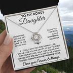 To My Bonus Daughter Necklace Gift
