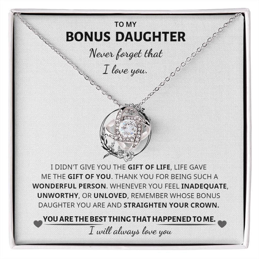 Jewelry Bonus Daughter Gift -Love knot Necklace