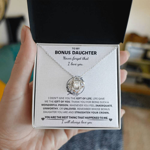 Jewelry Bonus Daughter Gift -Love knot Necklace