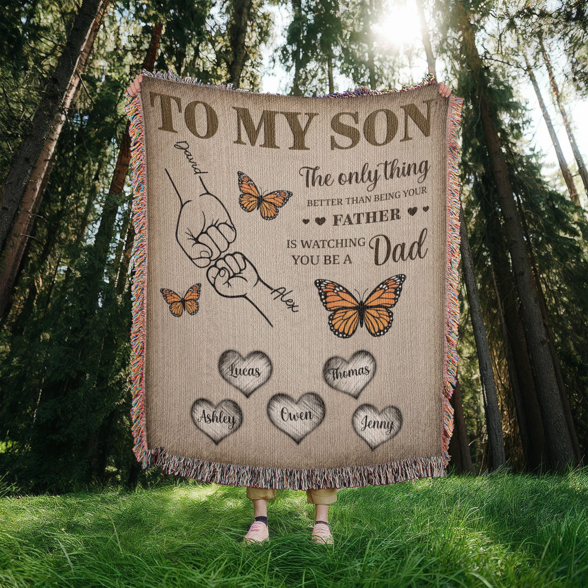 Dad To Son Woven Blanket From dad Dad To Son Woven Blanket From dad
