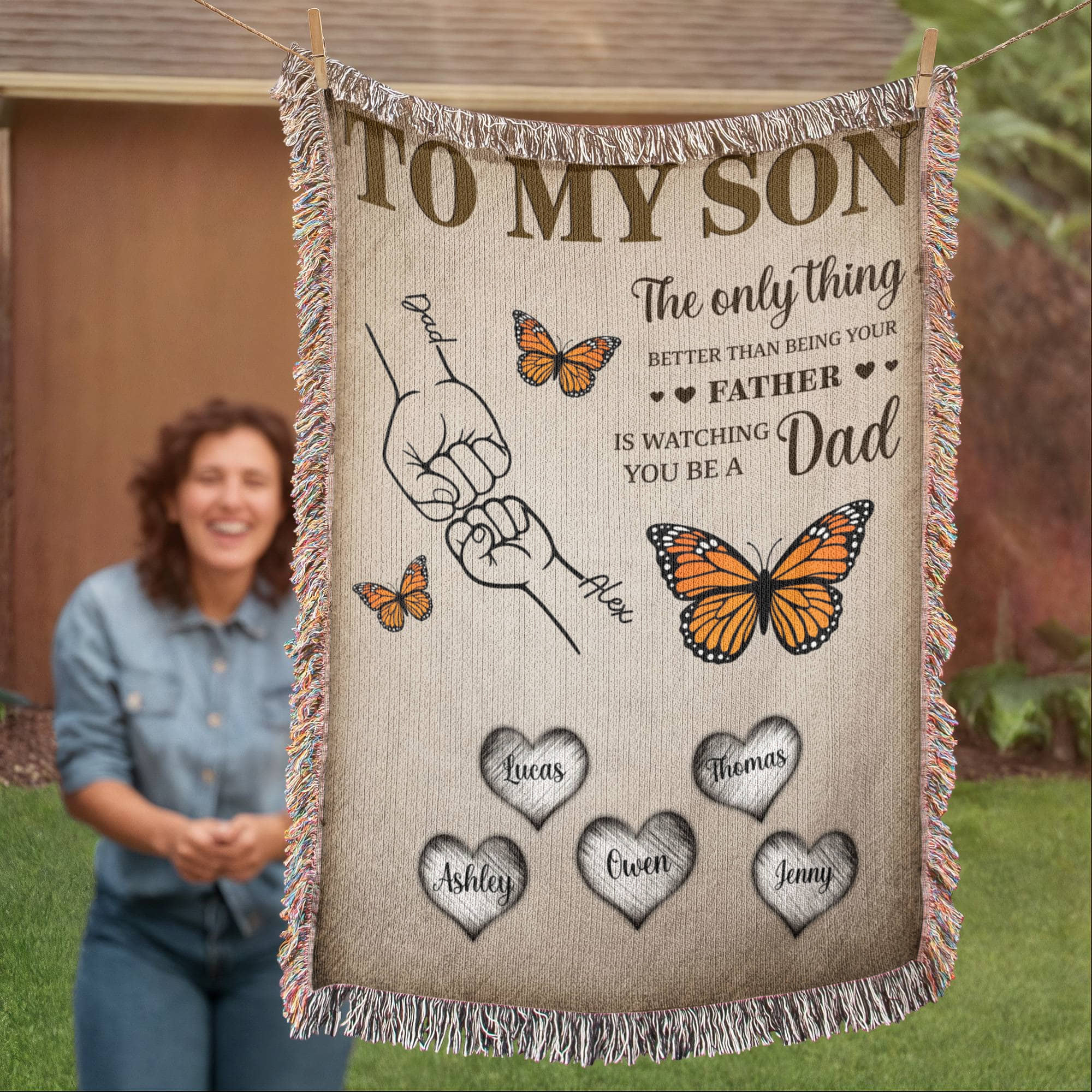 Dad To Son Woven Blanket From dad Dad To Son Woven Blanket From dad