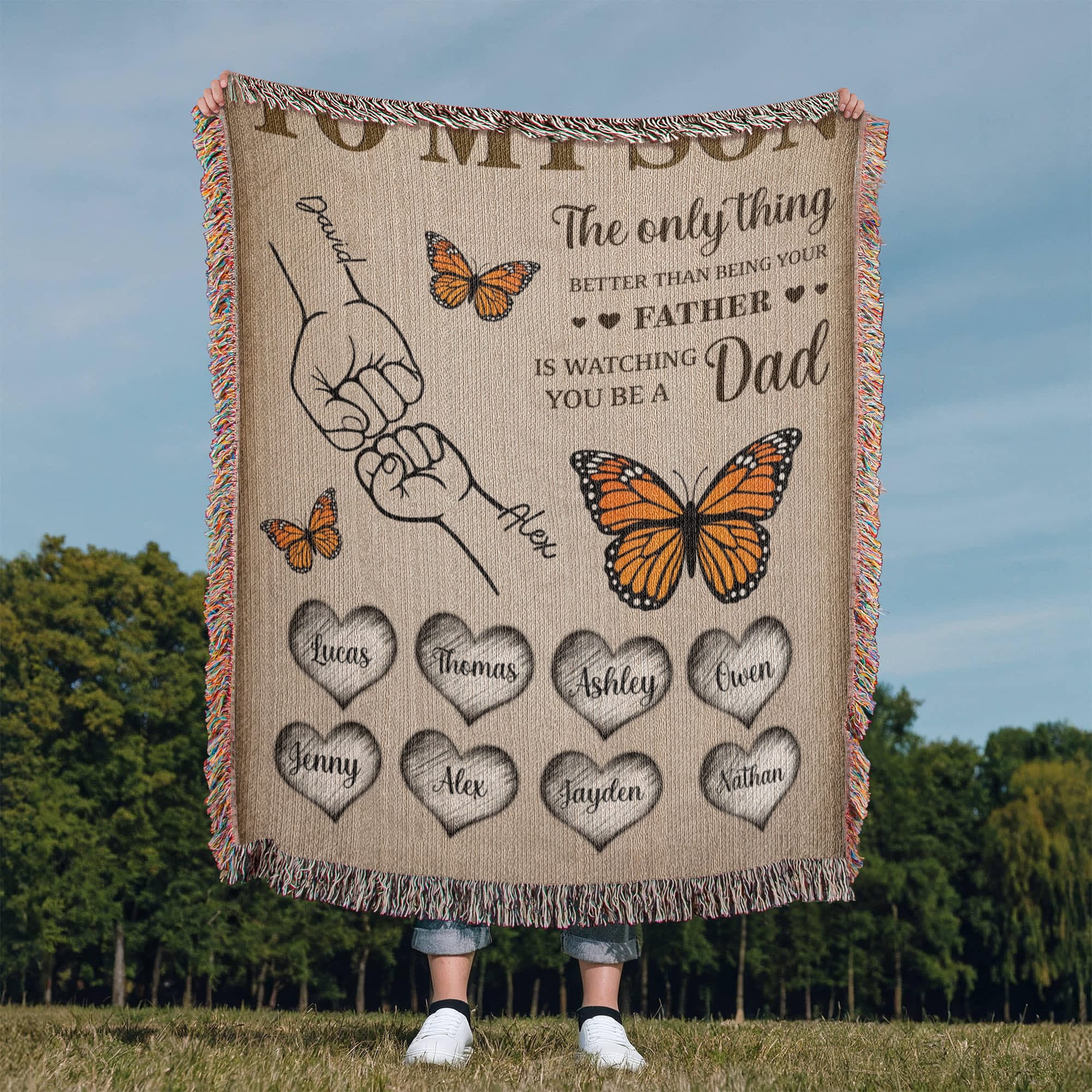 Dad To Son Woven Blanket From dad Dad To Son Woven Blanket From dad
