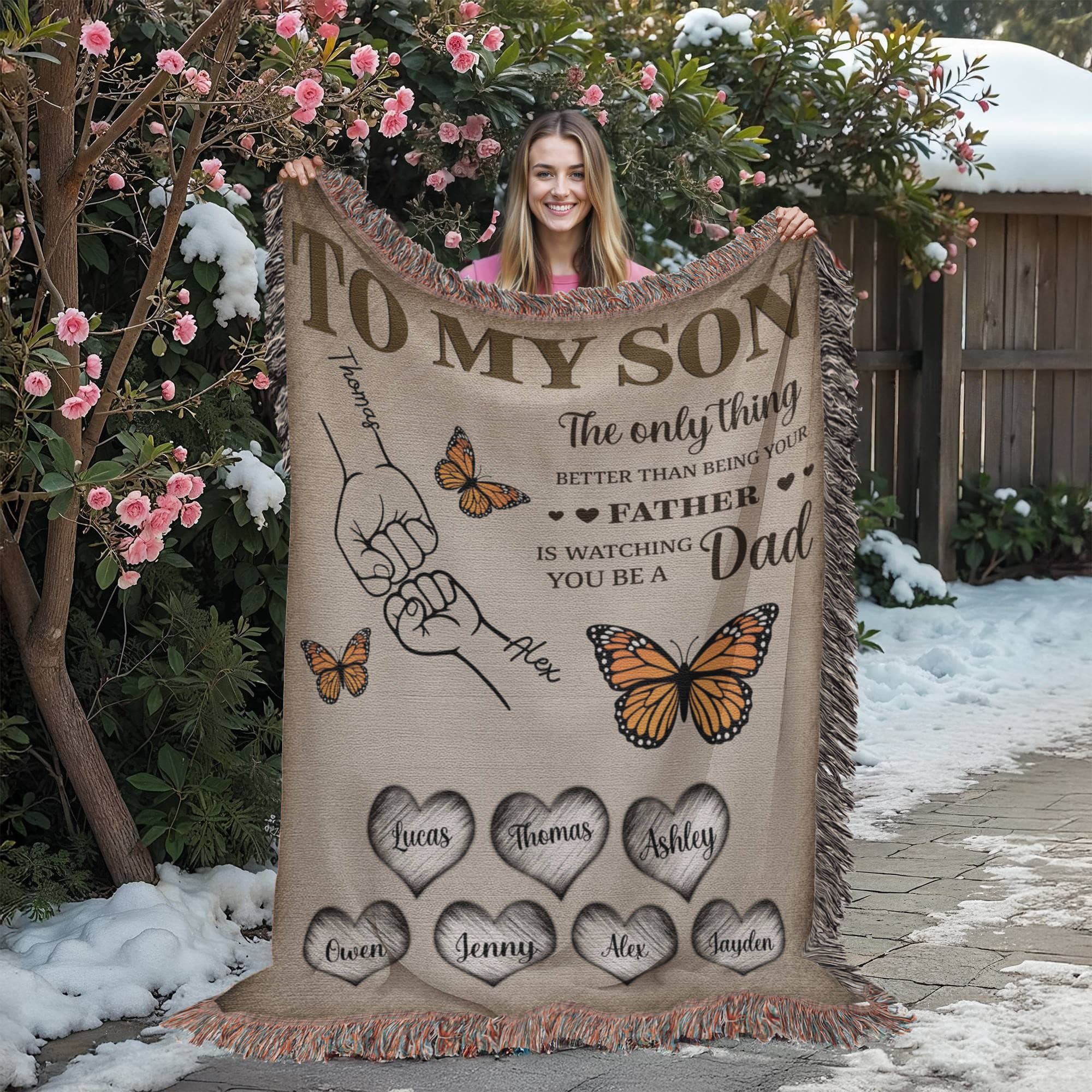 Dad To Son Woven Blanket From dad Dad To Son Woven Blanket From dad