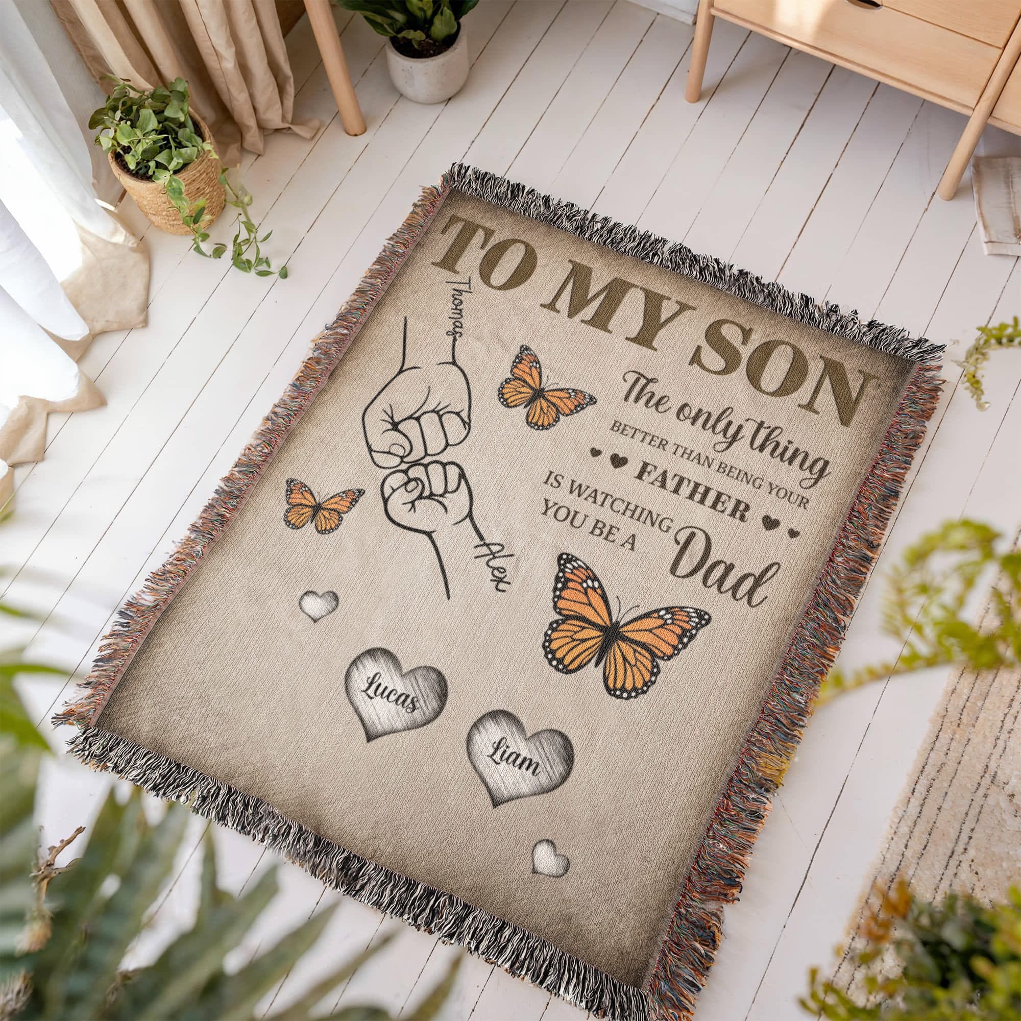 Dad To Son Woven Blanket From dad Dad To Son Woven Blanket From dad