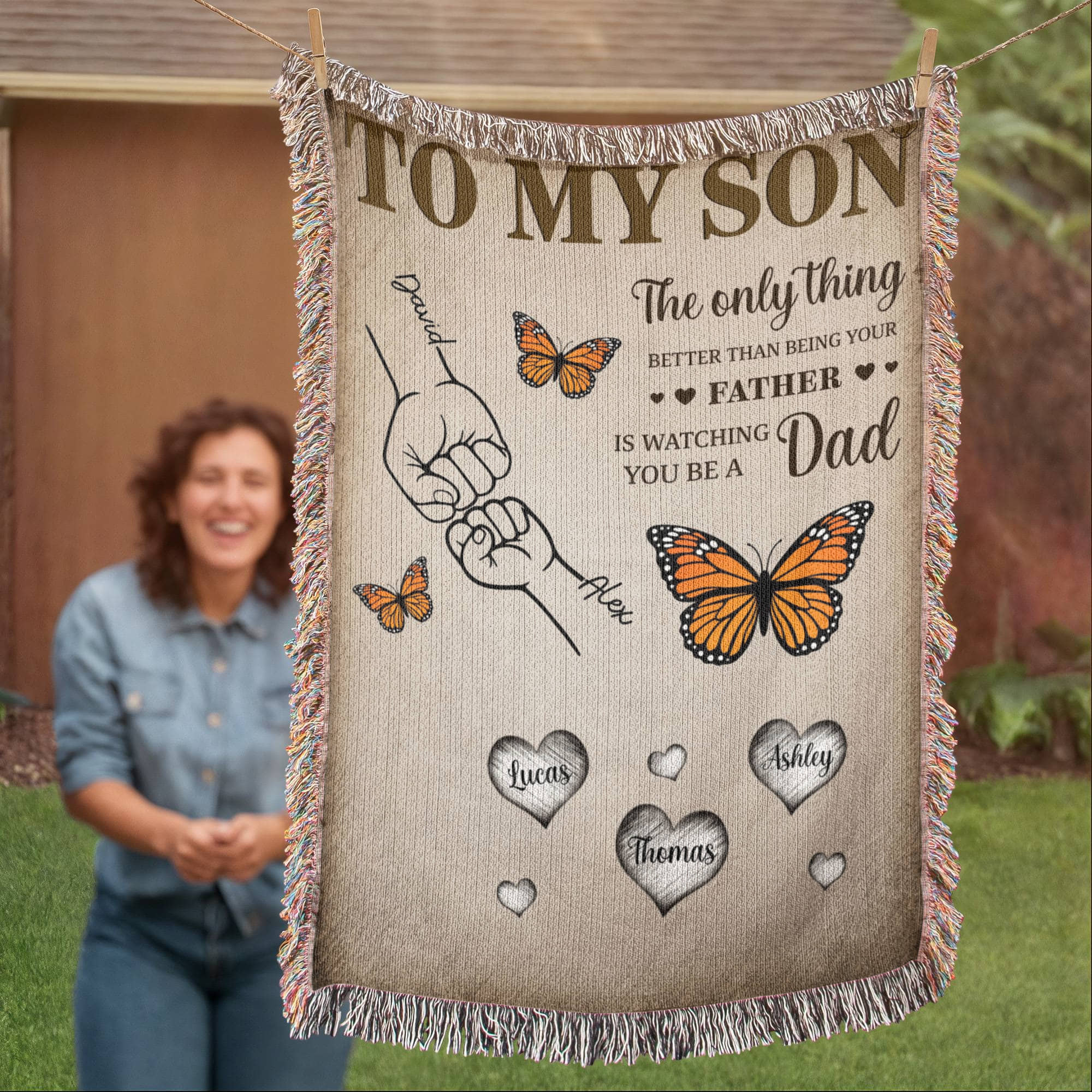 Dad To Son Woven Blanket From dad Dad To Son Woven Blanket From dad