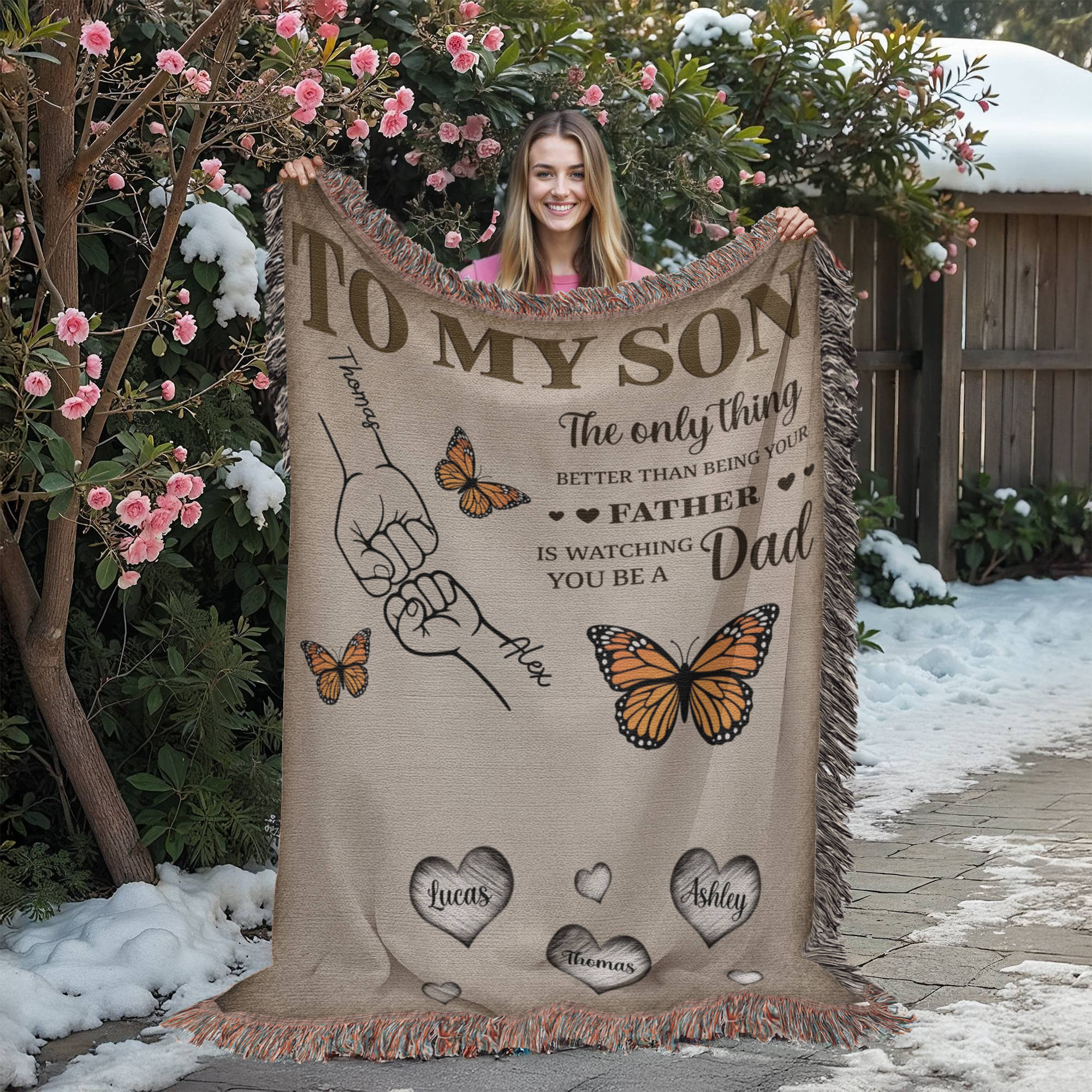 Dad To Son Woven Blanket From dad Dad To Son Woven Blanket From dad
