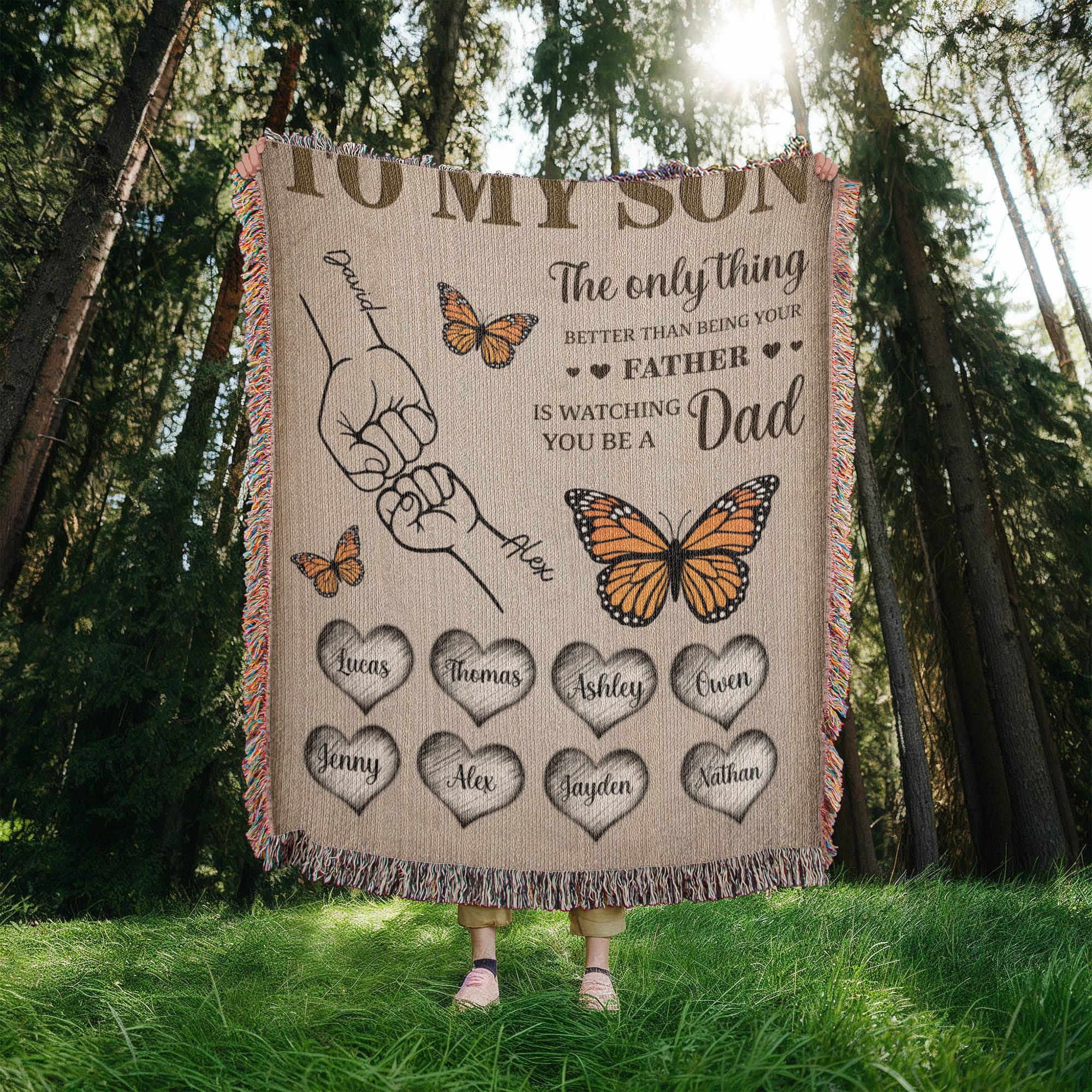 Dad To Son Woven Blanket From dad Dad To Son Woven Blanket From dad