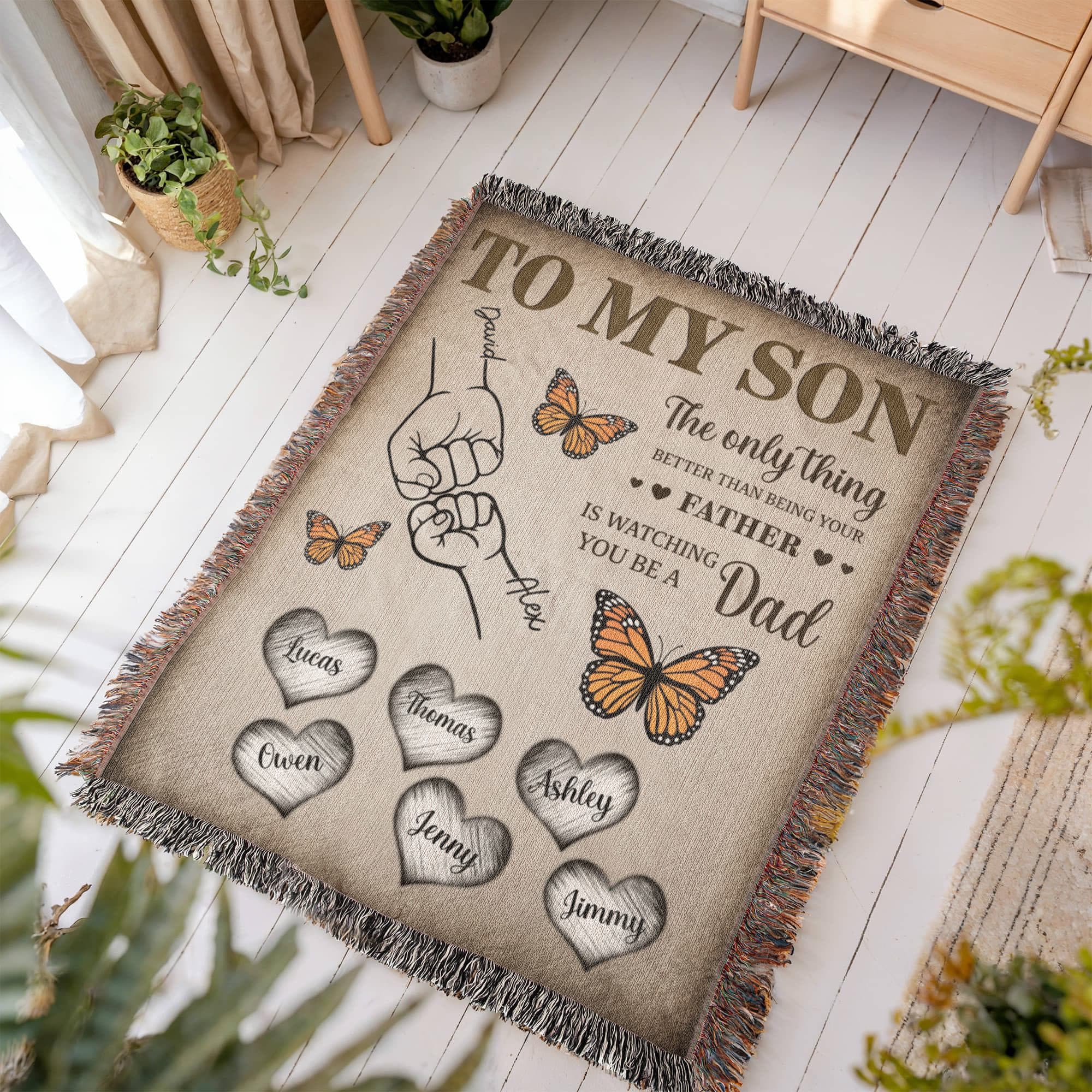 Dad To Son Woven Blanket From dad Dad To Son Woven Blanket From dad