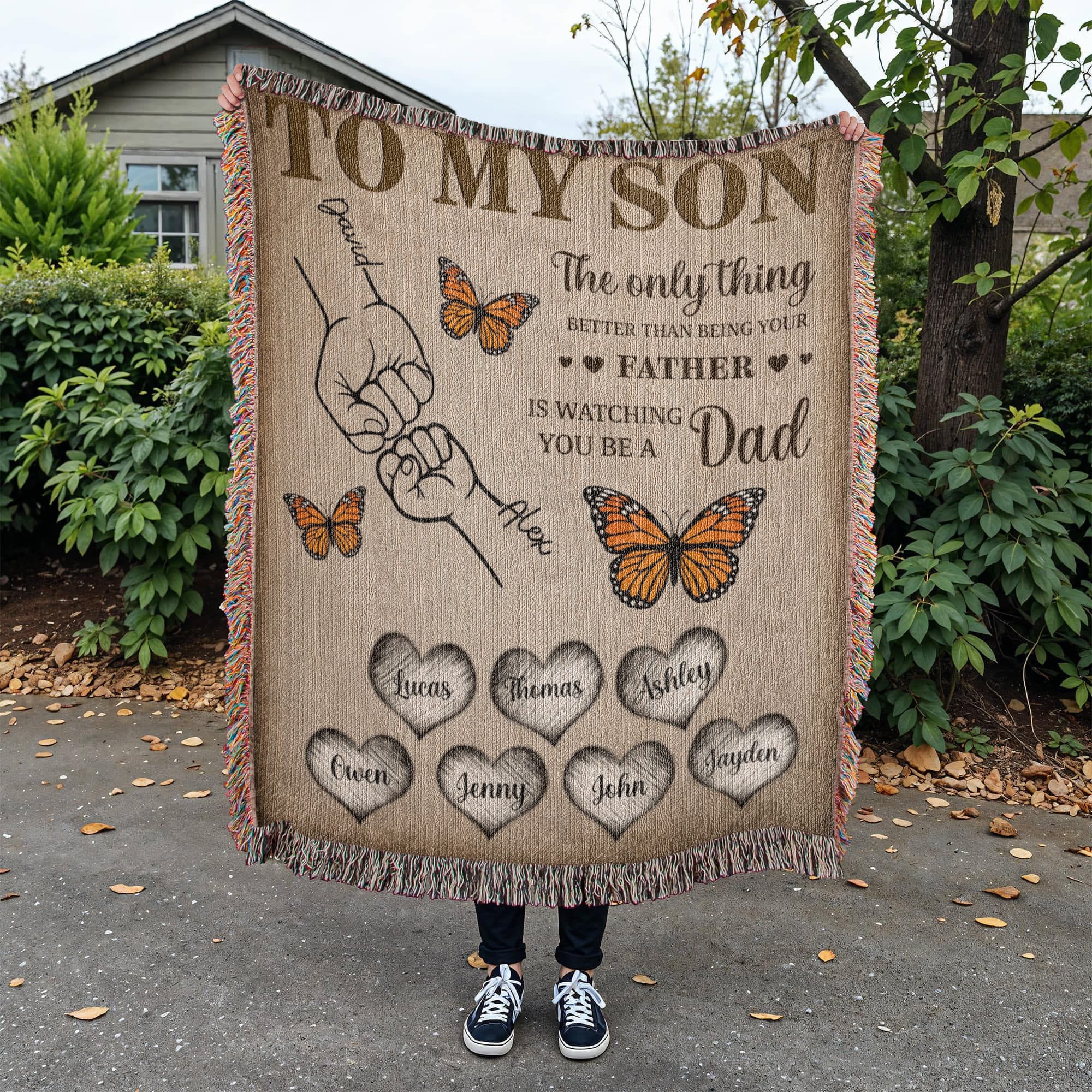 Dad To Son Woven Blanket From dad Dad To Son Woven Blanket From dad