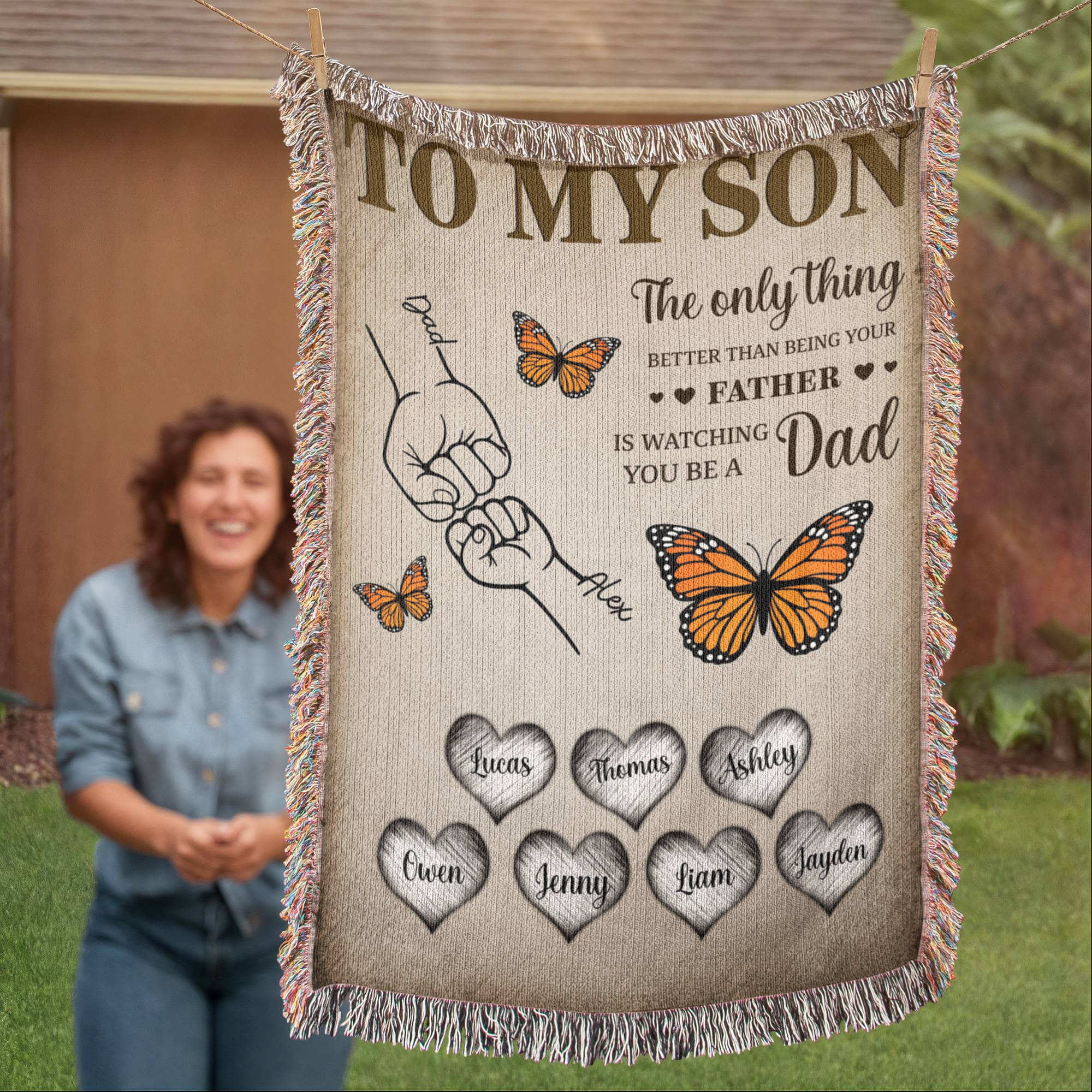 Dad To Son Woven Blanket From dad Dad To Son Woven Blanket From dad