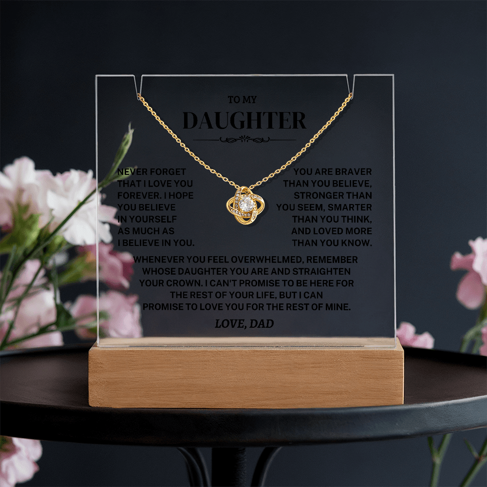 Jewelry Daughter Gift -Acrylic Square Necklace Daughter Gift -Acrylic Square Necklace