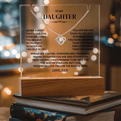 Jewelry Daughter Gift- Acrylic Square Necklace Gift Daughter Gift- Acrylic Square Necklace Gift